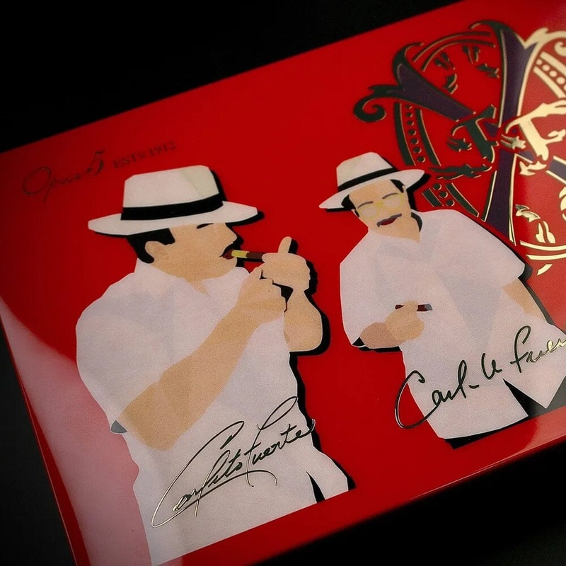 2025 Opus5 Travel Humidor and Cigars Red Travel Humidor – 5 Cigars