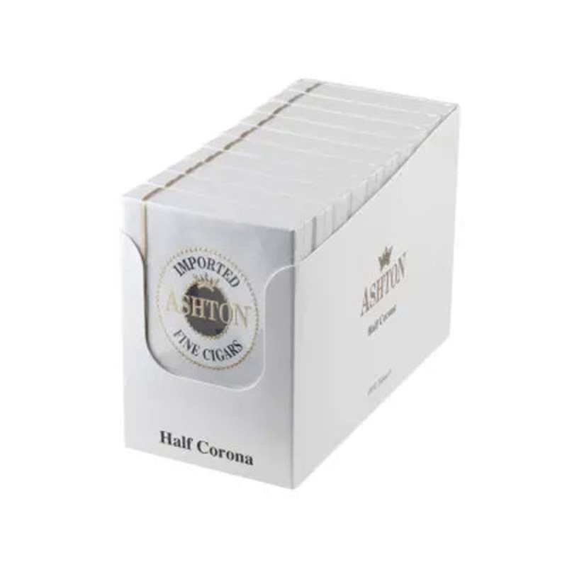 Ashton – Half Corona (Petite Corona) White Box 50 Cigars (10 Packs of 5)