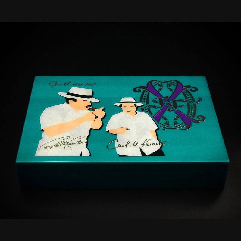 2024 Opus6 Father & Son Travel Humidor and Cigars Blue Travel Humidor – 6 Cigars