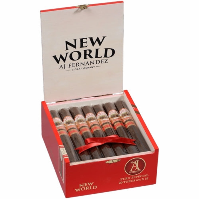 AJ Fernandez New World Puro Especial Toro (6.5″ x 52) AJ Fernandez New World Puro Especial Toro – Box of 20
