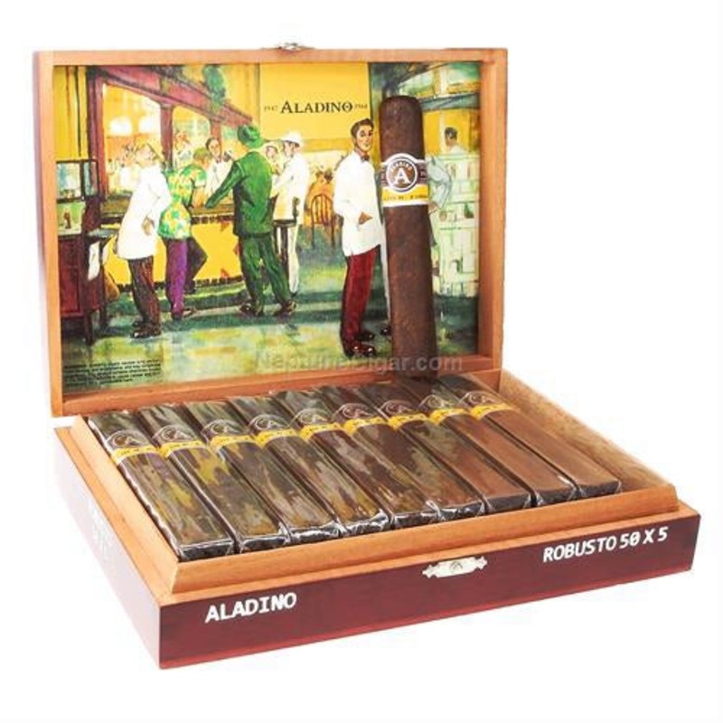 Aladino Maduro Robusto (5″ x 50) Box of 20