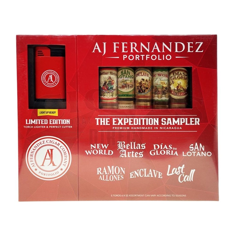 AJ Fernandez Expedition Sampler Sampler of 5 + Cutter & Lighter