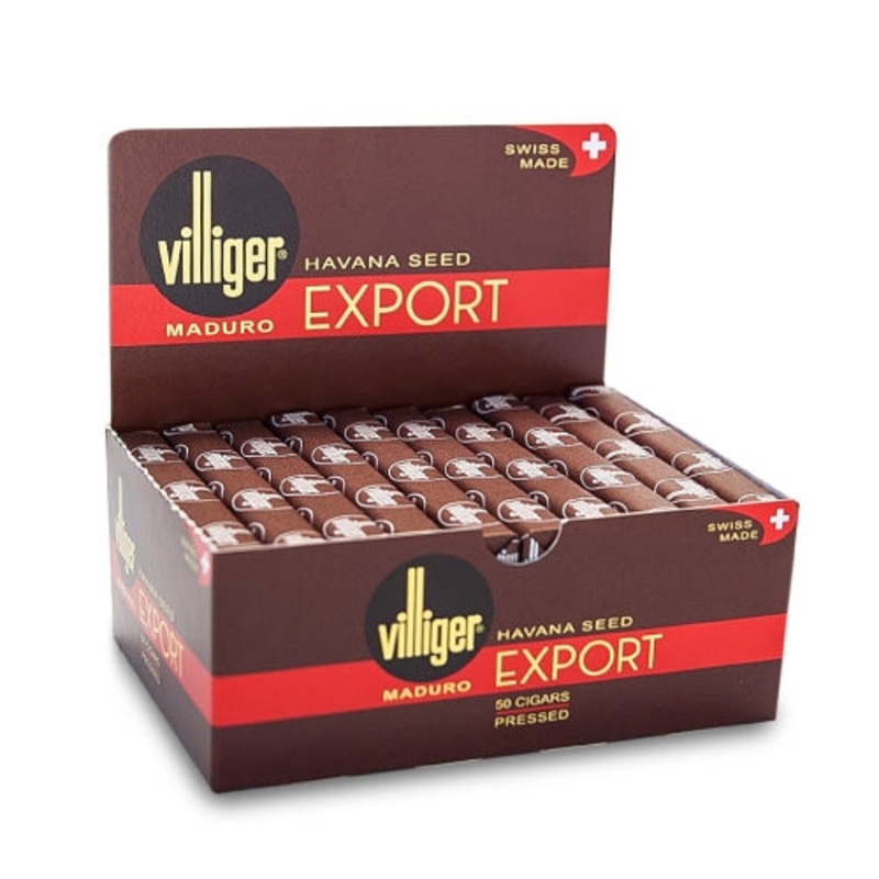 Villiger Export Maduro (Cigarillo) Villiger Export Maduro – Box of 50 (singles)