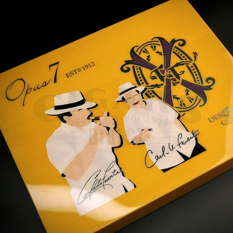 2023 Opus7 Travel Humidor and Cigars Yellow