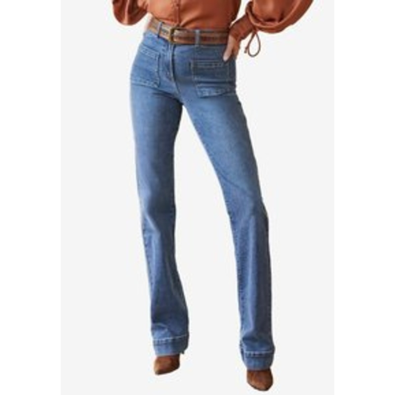 Friends Like These PETITE HIGH WAIST – Flared Jeans – mid blue/blau