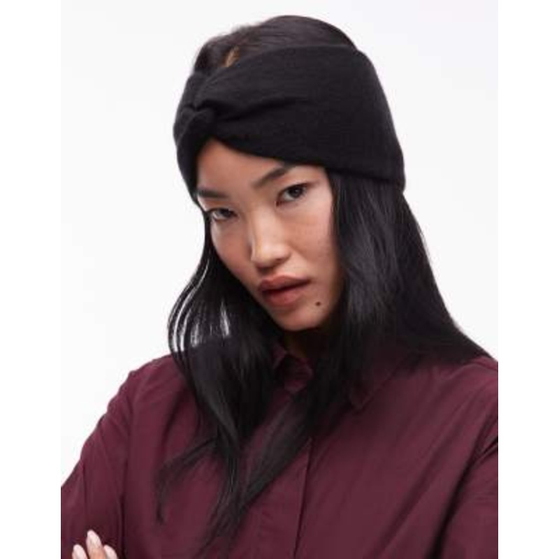 & Other Stories cashmere wool headband in black