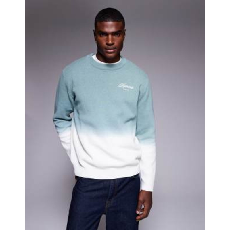 River Island ombre knit sweater in light green