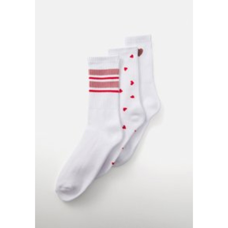 Vero Moda VMMEL DETAIL 3 PACK – Socken – snow white/rose/brown/wei