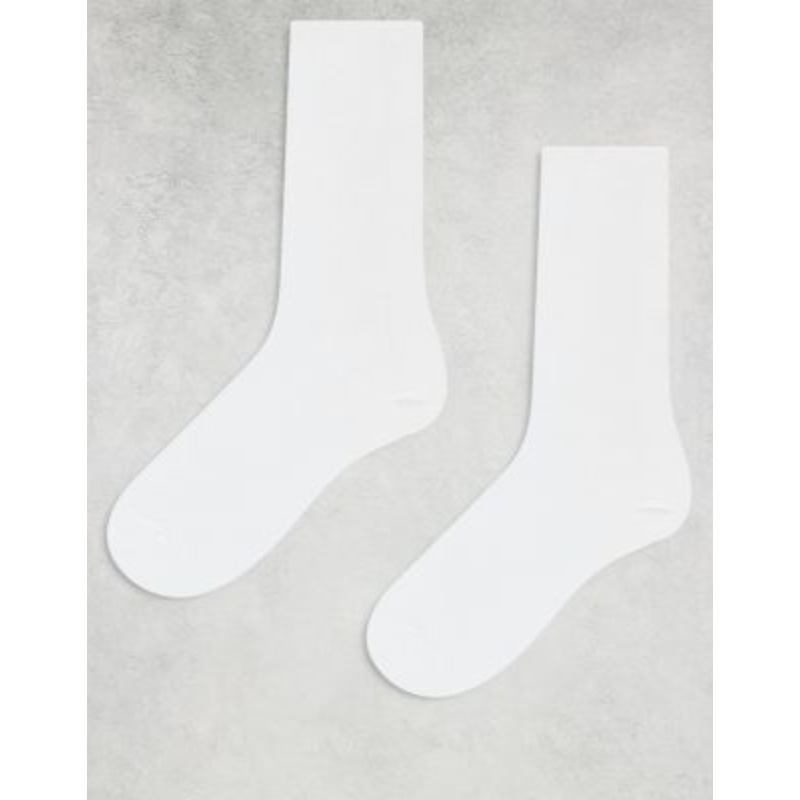 lindex 2 pack jaquard sock in white