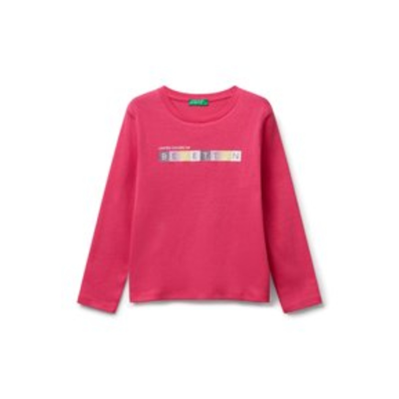 United Colors of Benetton WITH GLITTERY LOGO IN  – Langarmshirt – violet/flieder