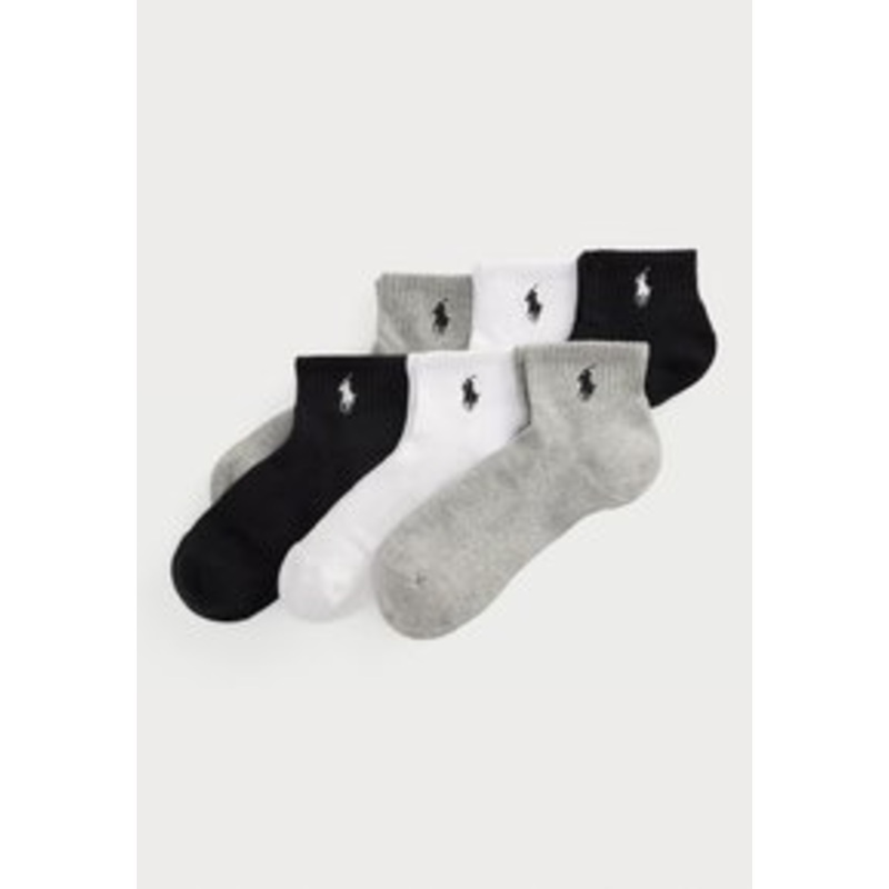 Polo Ralph Lauren QUARTER SOCK 6 PACK – Socken – grey heather/white/black/grau