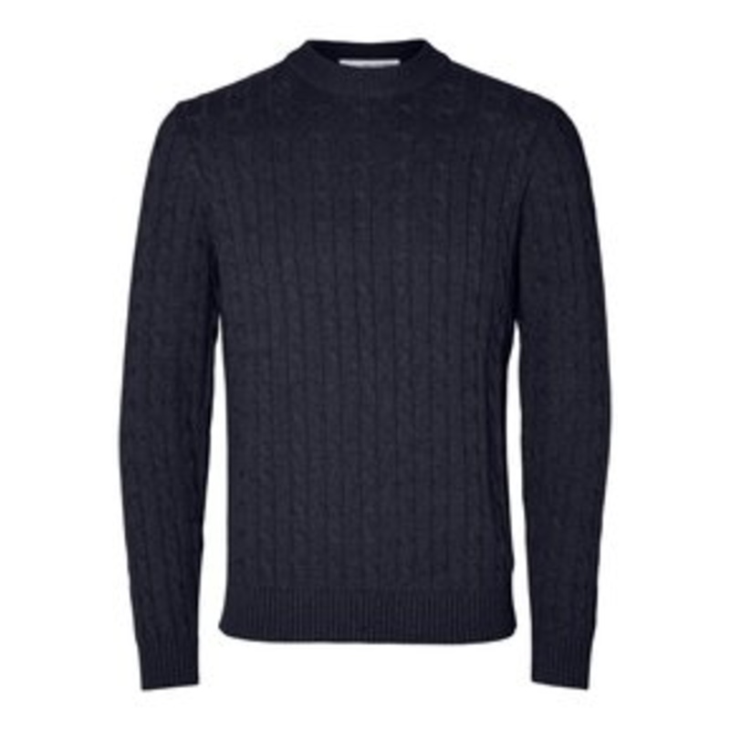 Selected Homme SLHRYAN STRUCTURE CREW NECK – Strickpullover – sky captain/dunkelblau