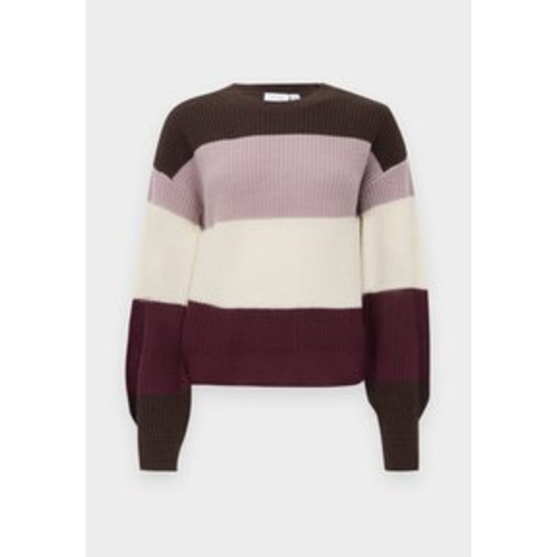 VILA VISEJA  O NECK  – Strickpullover – winetasting/natural/rot