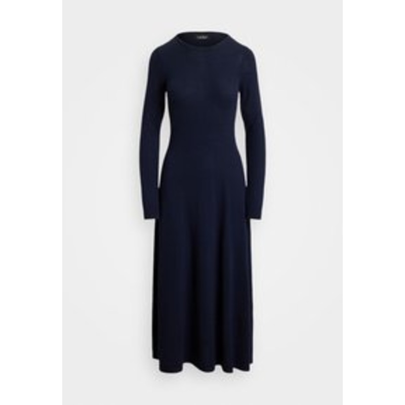 Lauren Ralph Lauren WOOL CREWNECK SWEATER DRESS – Freizeitkleid – lauren navy/dunkelblau