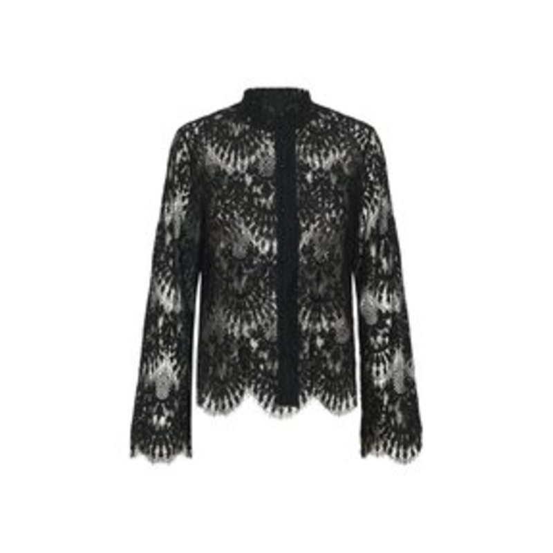 Culture CUAZIME OKRAM LS BLOUSE – Hemdbluse – black/schwarz