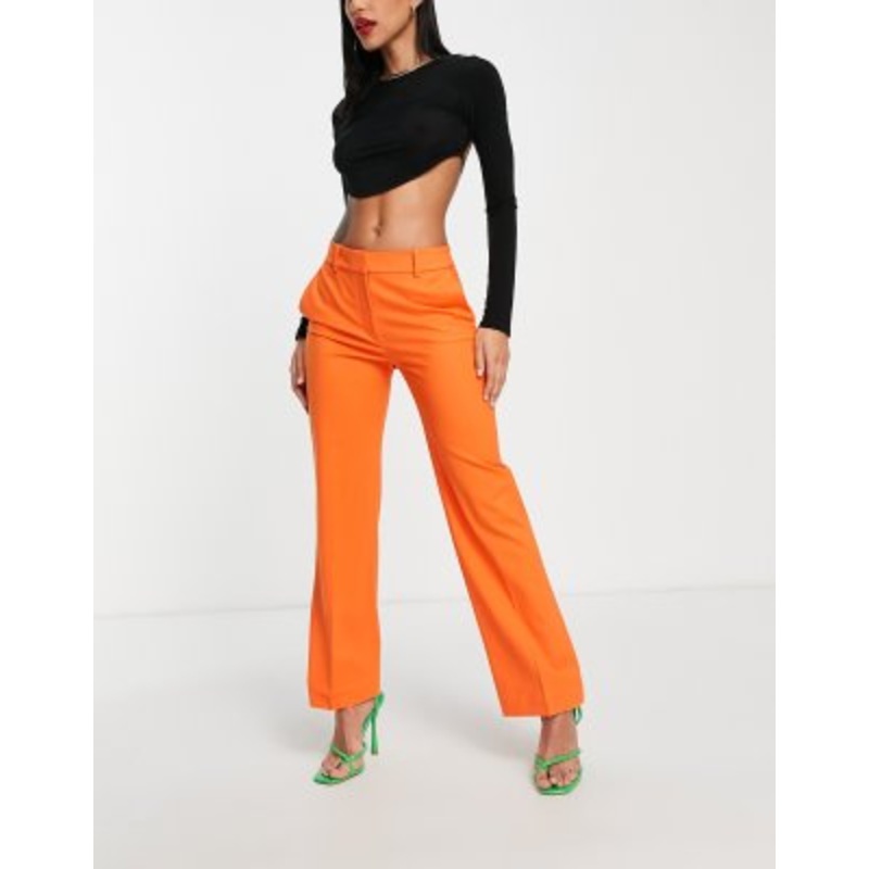 & Other Stories wool straight leg pants in orange – ORANGE