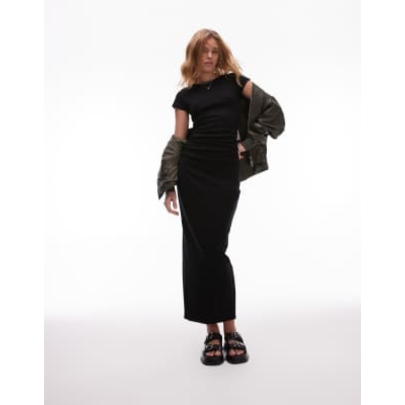 AllSaints Katarina maxi dress in black