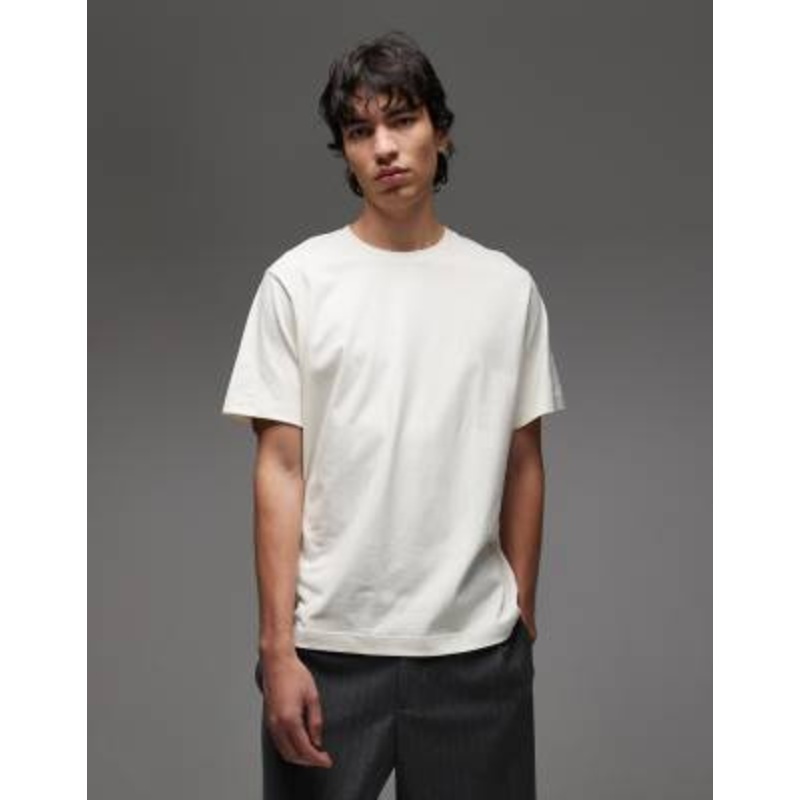 ARKET heavy weight jersey t-shirt in off white