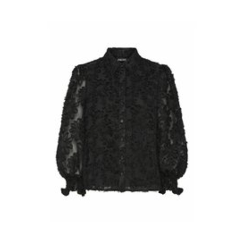 Pieces Hemdbluse – black/schwarz