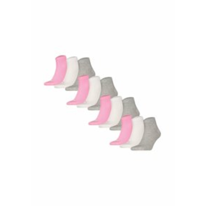 Puma UNISEX QUARTER 12ER PACK LOGO – Socken – grau wei rosa/rosa meliert