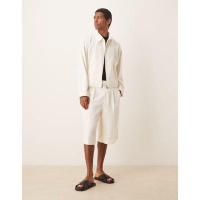 DESIGN dressy set in white microtexture