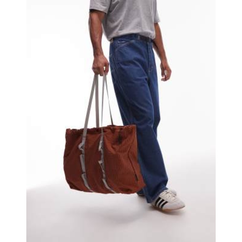 Gramicci plaid Climbing tote bag in burnt orange check