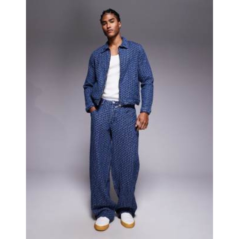 Liquor N Poker relaxed baggy jeans in bubble blue – part of a set