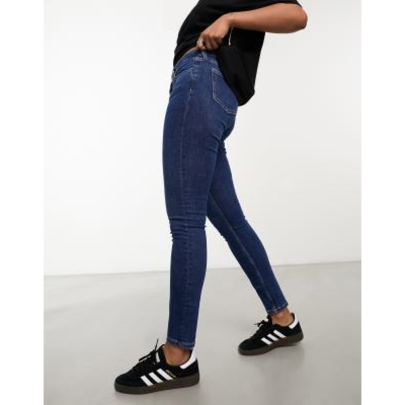 Weekday Spare mid rise skinny jeans in blue