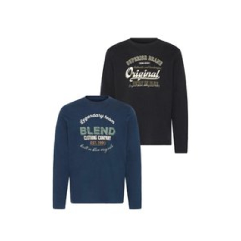Blend BHBENAP 2 PACK – Langarmshirt – dress blues black/blau
