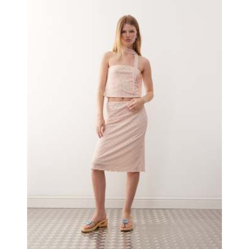 Reclaimed Vintage set in red and white polka dots