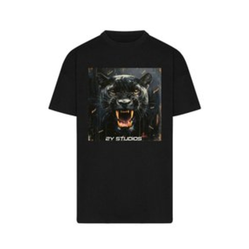 2Y Studios BLACK JAGUAR – T-Shirt print – black/schwarz