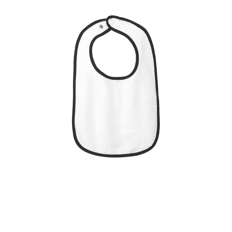 Rabbit Skins Infant Contrast Trim Terry Bib. RS1003
