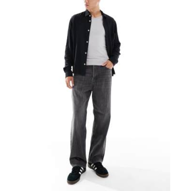 Jack & Jones alex baggy jeans in washed black