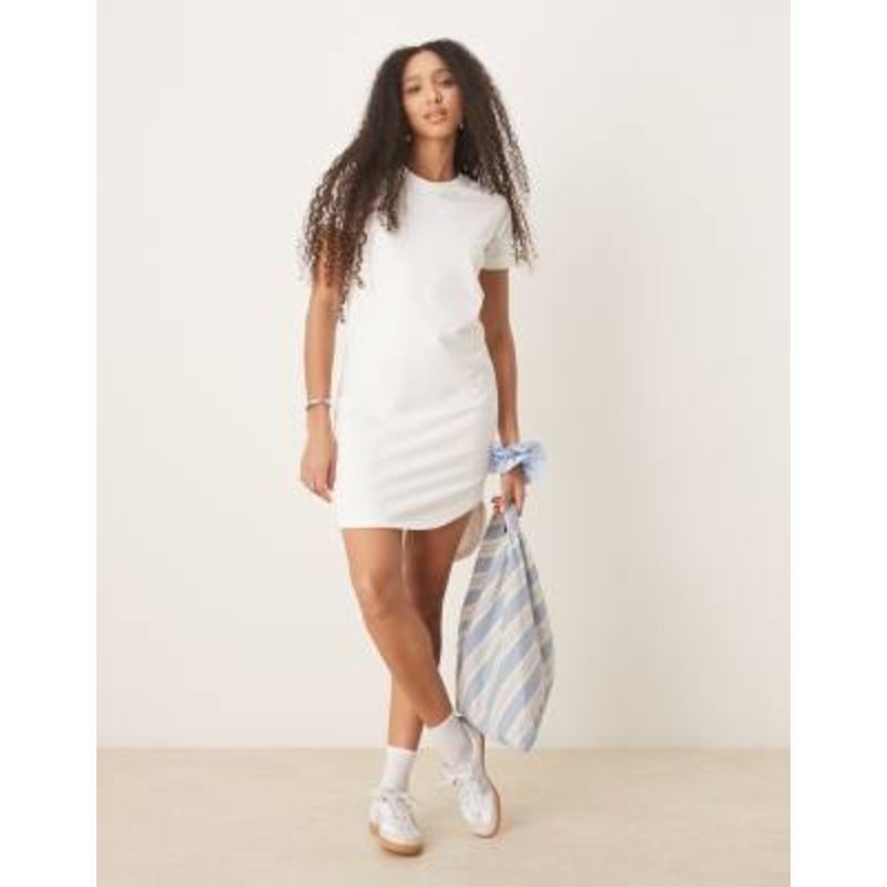 JDY mini t-shirt dress in white