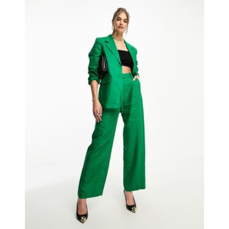 & Other Stories linen pants in green – part of a set