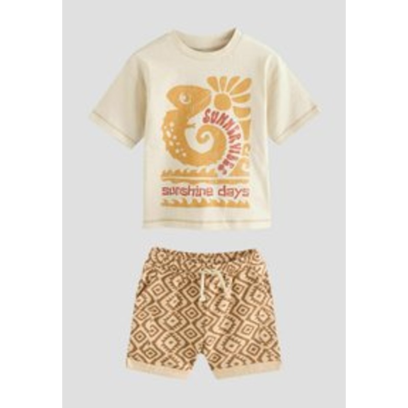 Next SHORT SLEEVE SET 2 PACK – Jogginghose – brown/braun