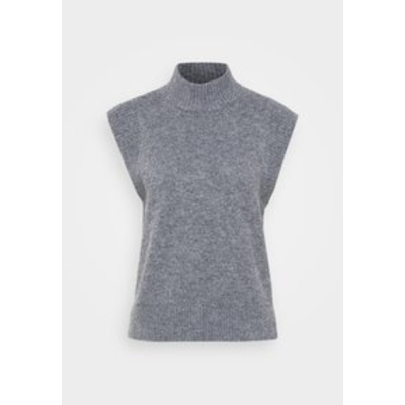 Vero Moda Tall VMWOW HIGHNECK VEST – Strickpullover – medium grey melange/grau-meliert