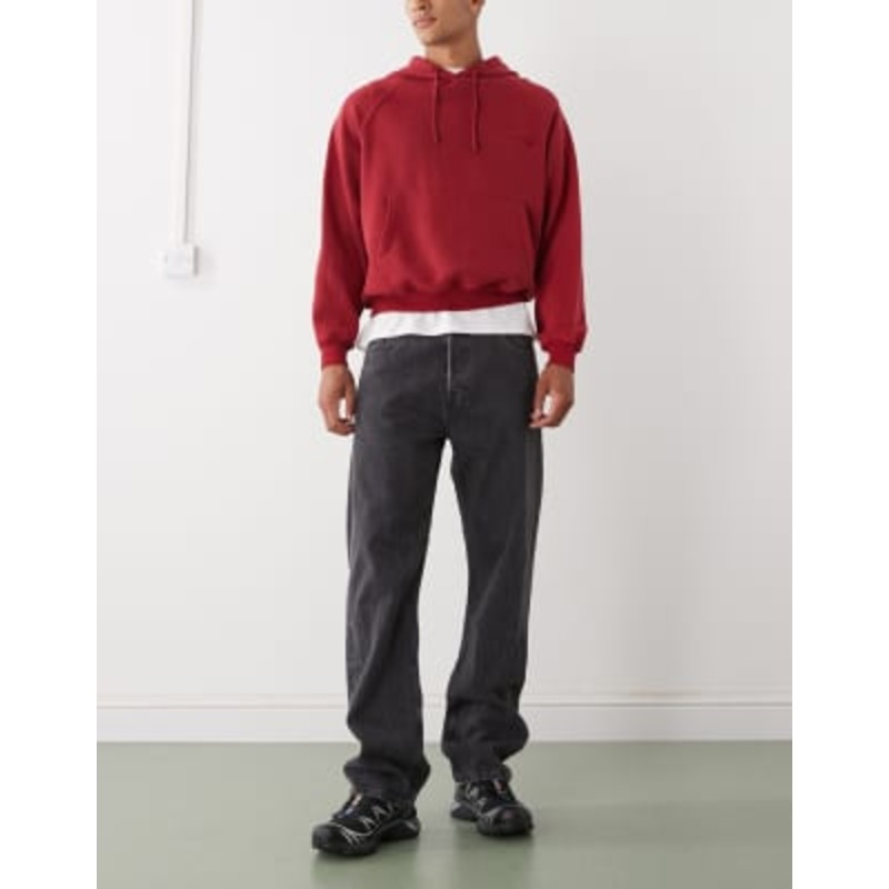 Weekday Space relaxed fit straight leg jeans in black wash