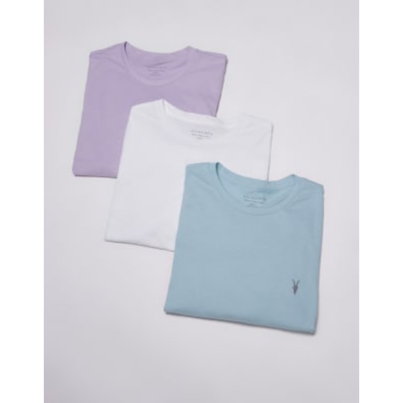 AllSaints Brace 3 pack crew neck t-shirts in multi