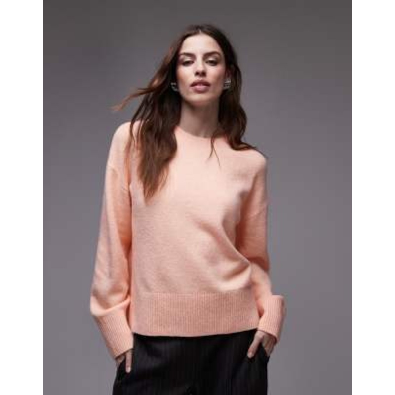 & Other Stories crew neck sweater in soft orange