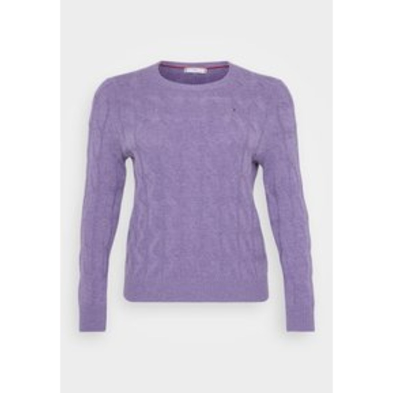 Tommy Hilfiger Curve SOFT CABLE – Strickpullover – lilac heather/lila