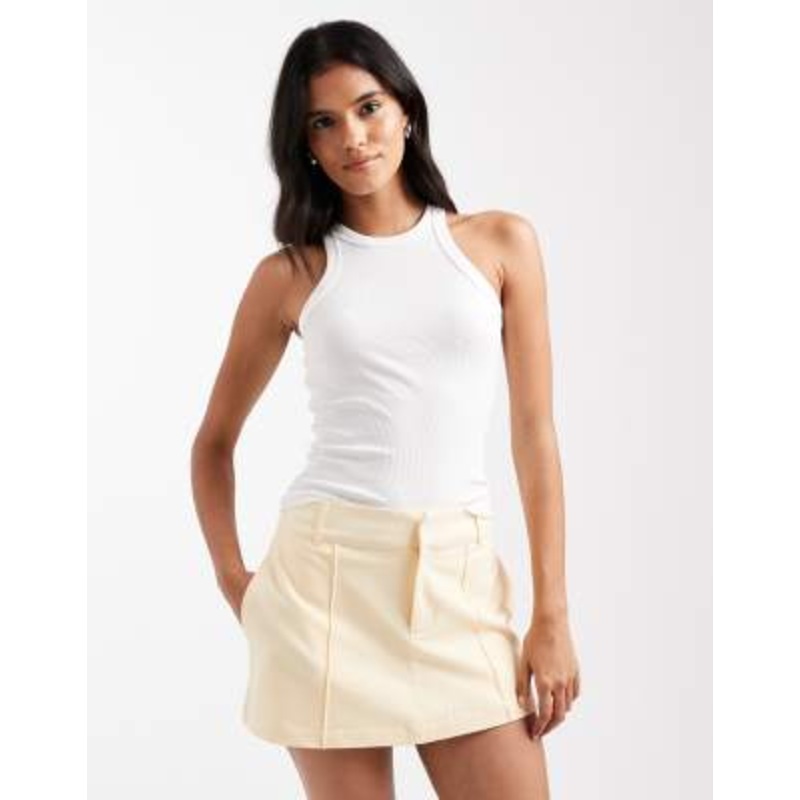 Cotton On Luis suiting skirt in buttermilk yellow