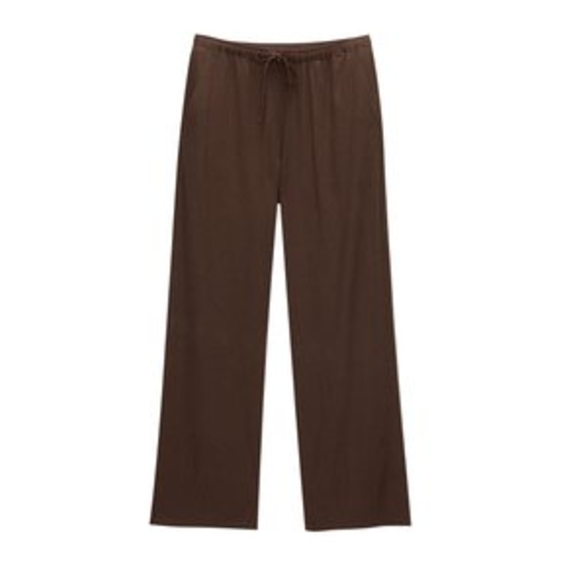 PULL&BEAR WIDE LEG – JOGGER – Stoffhose – dark brown/dunkelbraun