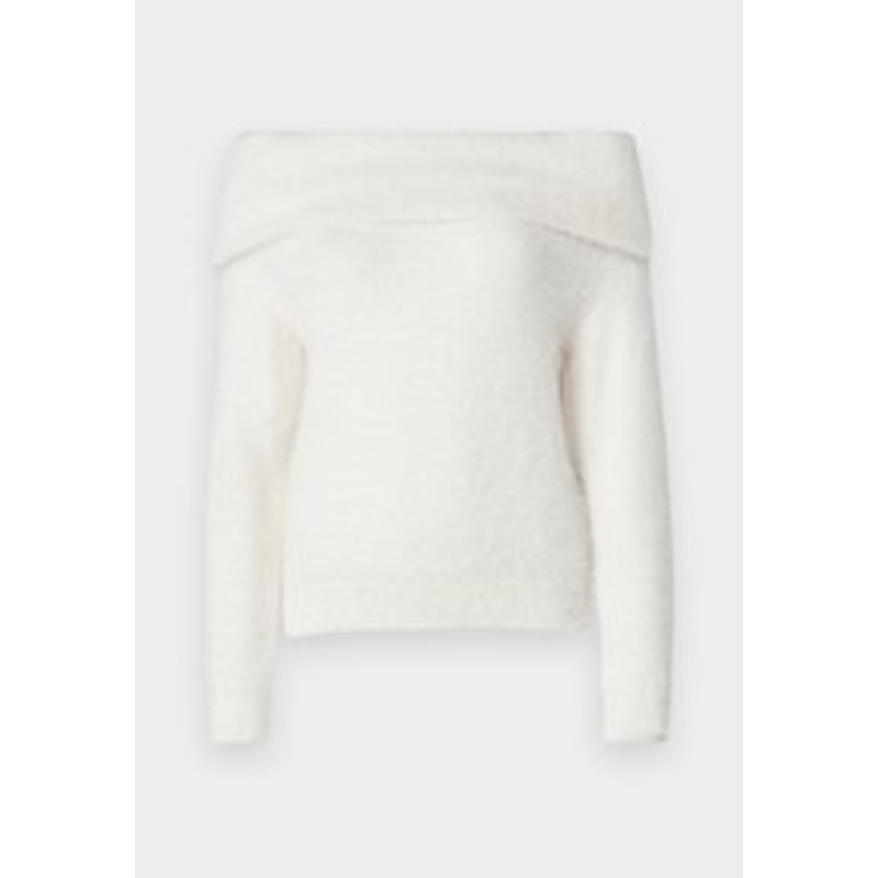 Noisy May NMHEIDI OFF SHOULDER – Strickpullover – eggnog/beige