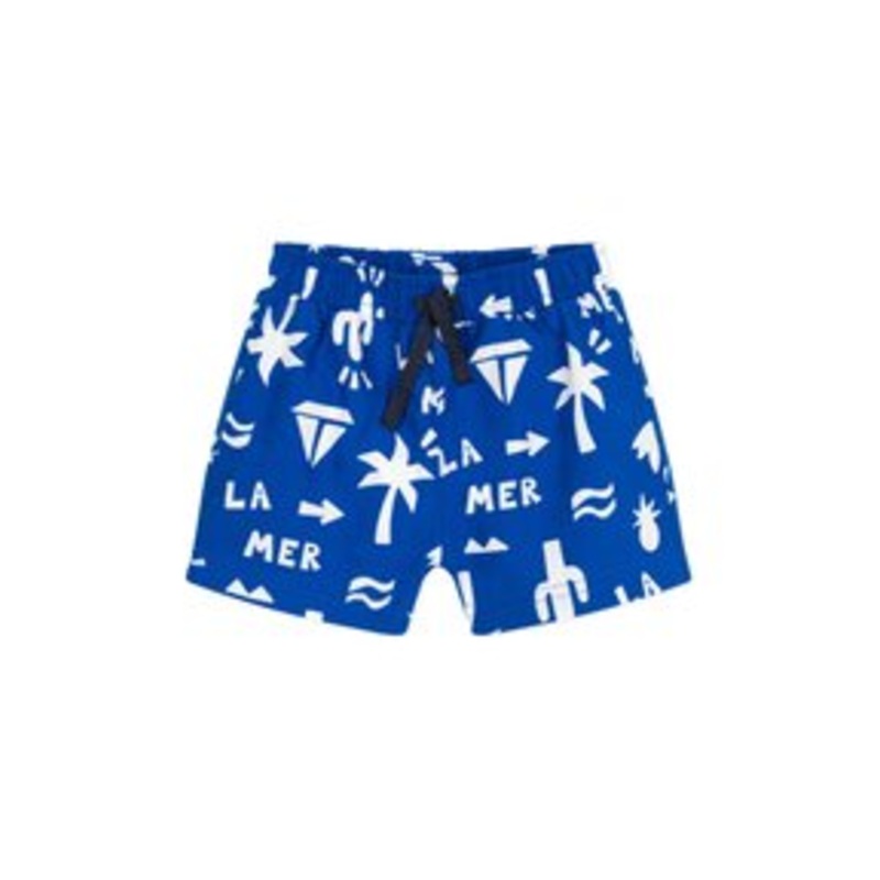 Petit Bateau MIT MOTIVEN – Badeshorts – porcelana marshmallow/blau