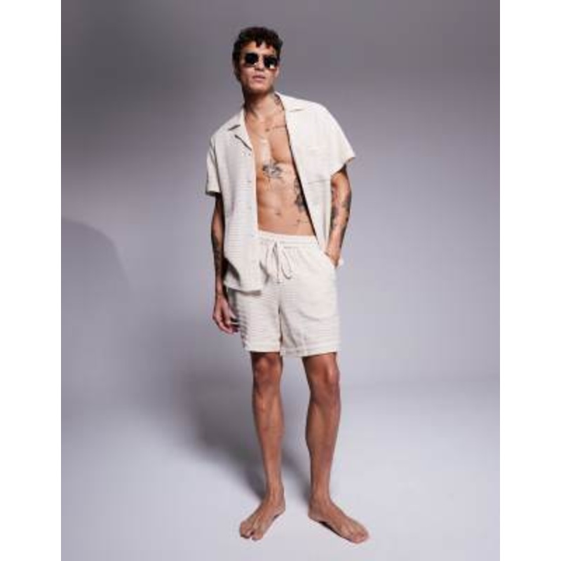 South Beach textured knit beach set in cream