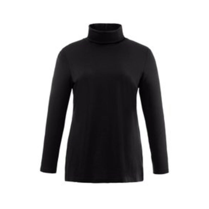 Ulla Popken ROLLKRAGEN – Langarmshirt – black/schwarz