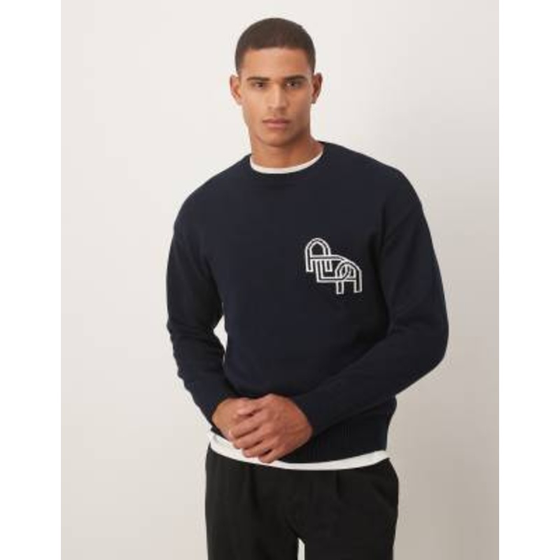 Alma De Ace Pilo chain knit sweater in black