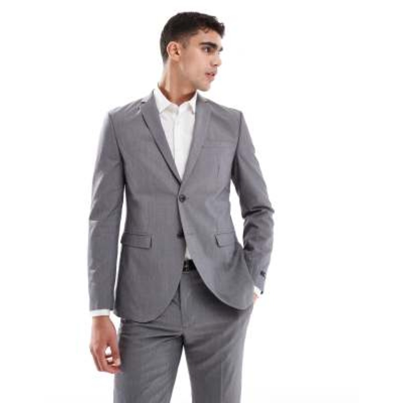 Jack & Jones super slim fit suit jacket in gray