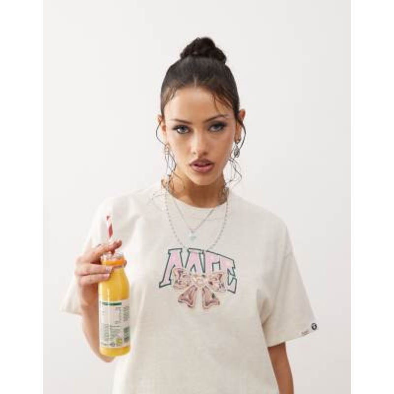 Aape By A Bathing Ape logo t-shirt in ivory